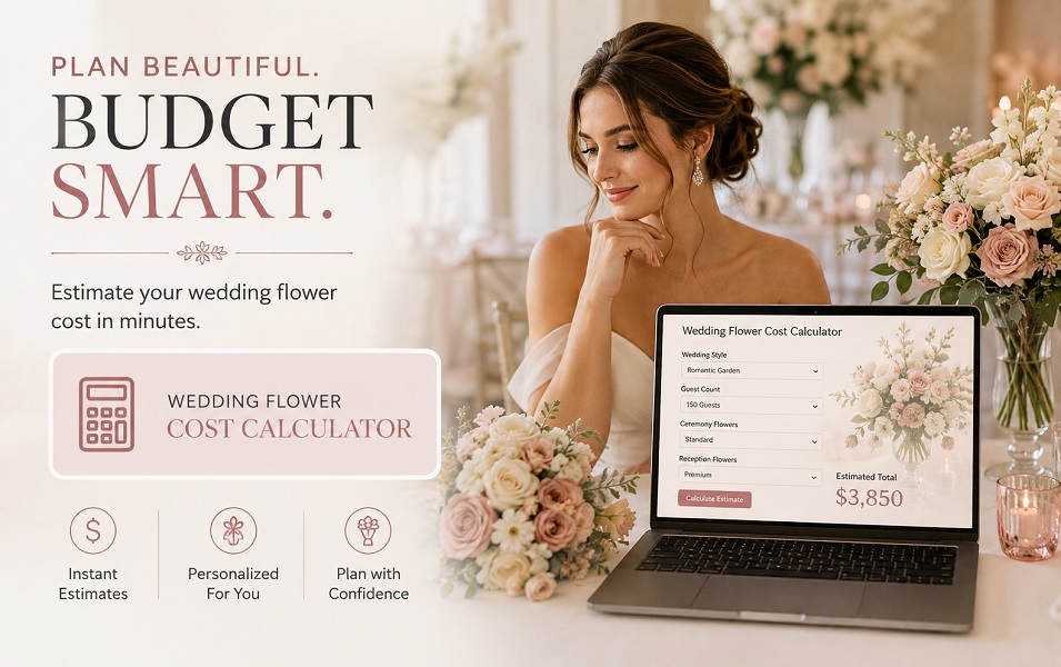 Wedding Flower Cost Calculator: Plan Your Perfect Budget with Confidence Wedding Flower Cost Calculator Planning your wedding flowers can feel overwhelming without clear numbers. A wedding flower cost calculator helps you estimate expenses accurately before meeting florists. This tool breaks down costs by bouquet type, centerpiece style, and seasonal availability. You’ll know exactly what to expect and avoid surprise charges later. wedding flower cost calculator